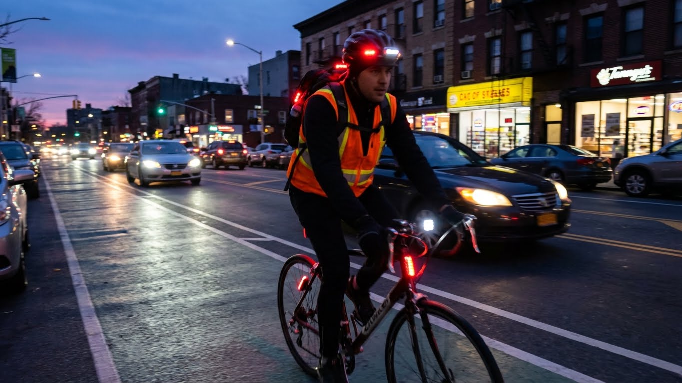Hands cleaning and lubricating a bicycle chain with maintenance tools nearby